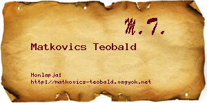 Matkovics Teobald névjegykártya